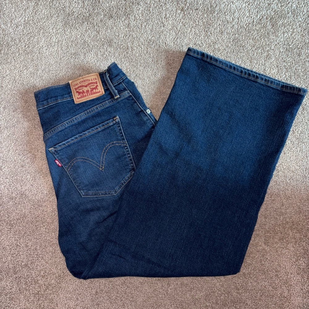 Levi's Women's High Rise Wide Leg Jeans - Dark Blue